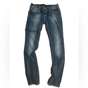 Express Vintage Rerock Skinny Leg Light Denim Women’s Blue Jeans Size 0R